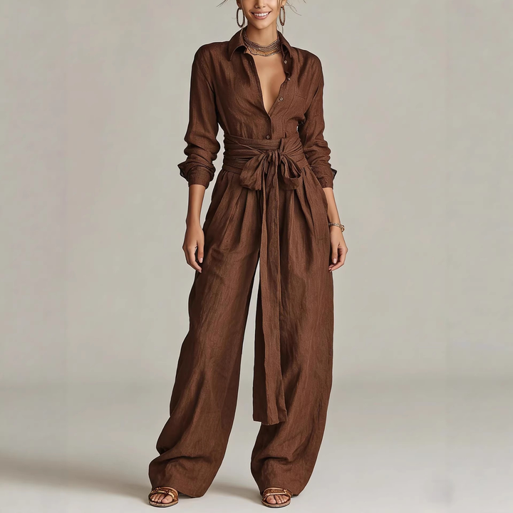 Betty™ | Tie-Waist Wide-Leg Two-Piece Set