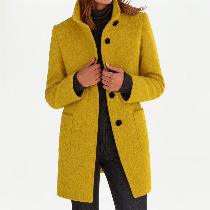 Eleonora | Button-Front Tailored Midi Coat