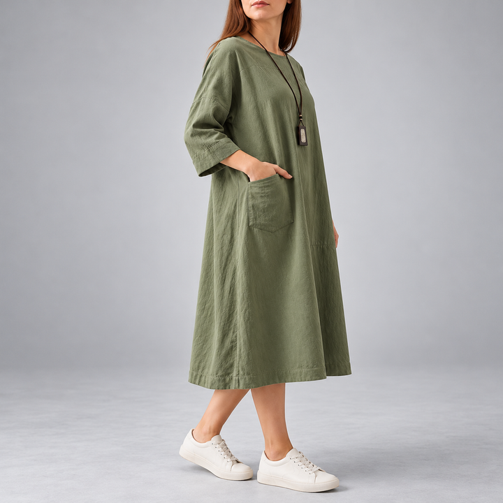 Marlowe™ | Relaxed Pocket Midi Dress
