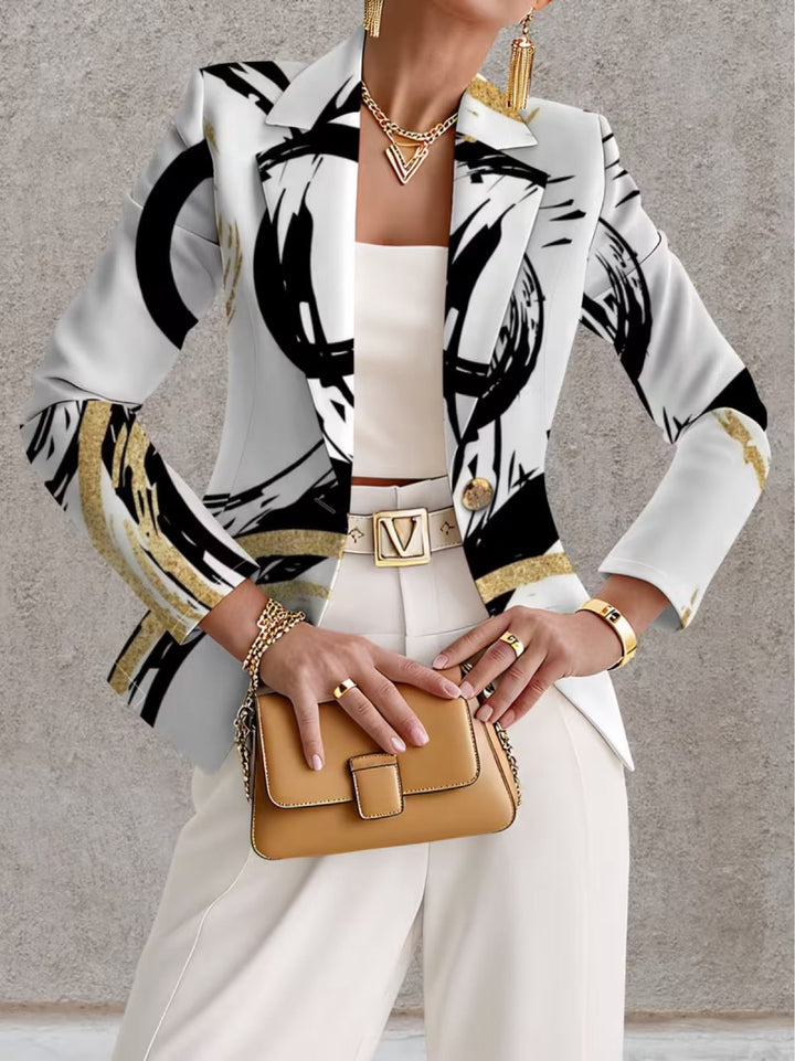 Naomi | Abstract Brushstroke Blazer
