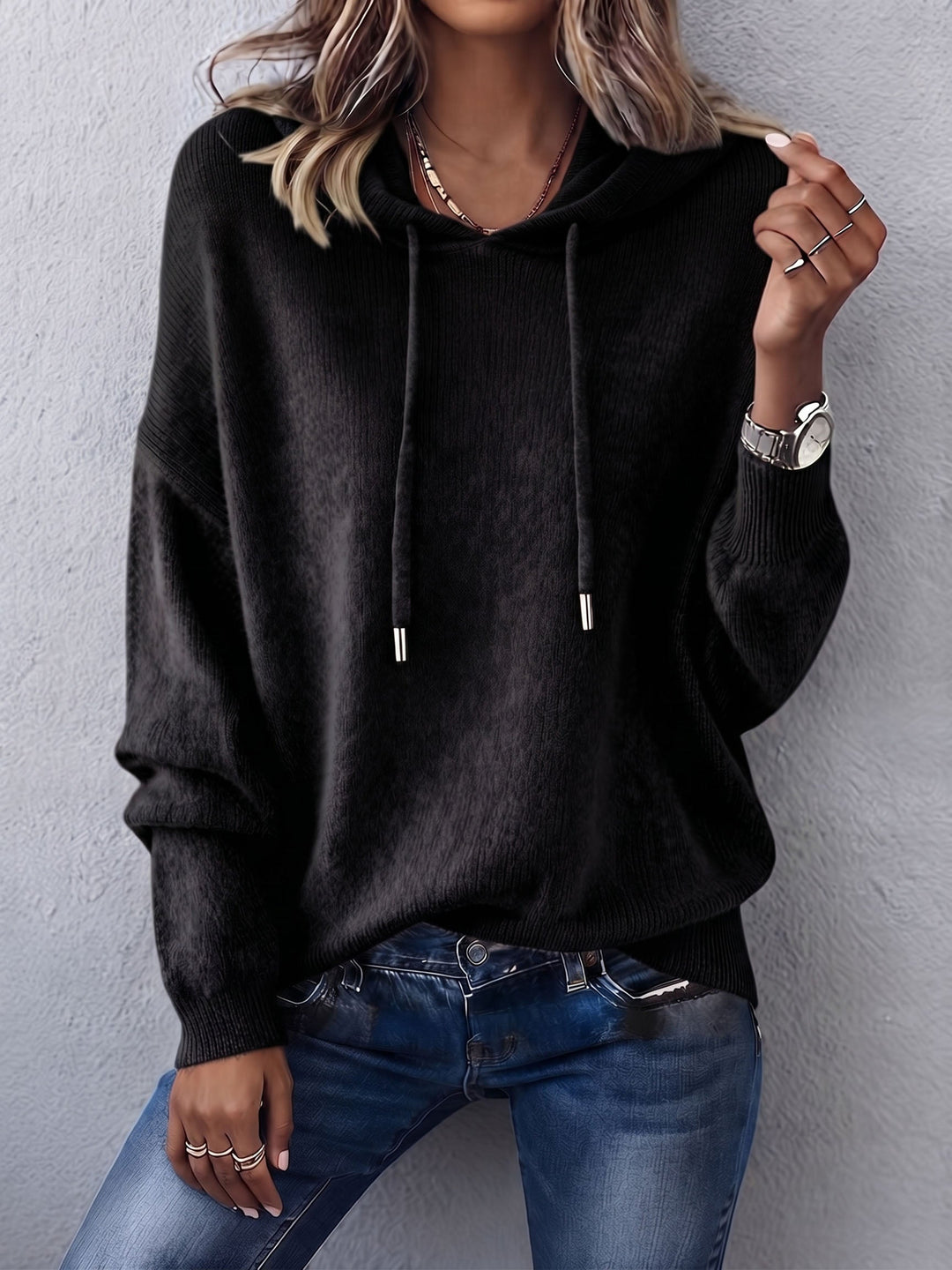 Nancy | Cozy Relaxed Knit Hoodie