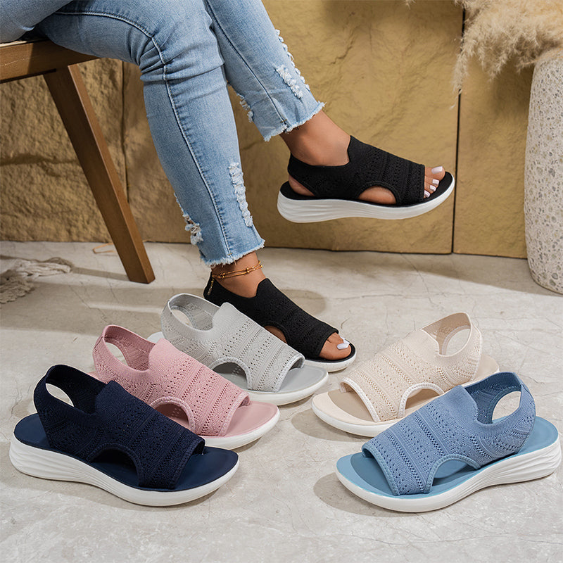 Zina | Breathable Knit Platform Sandals