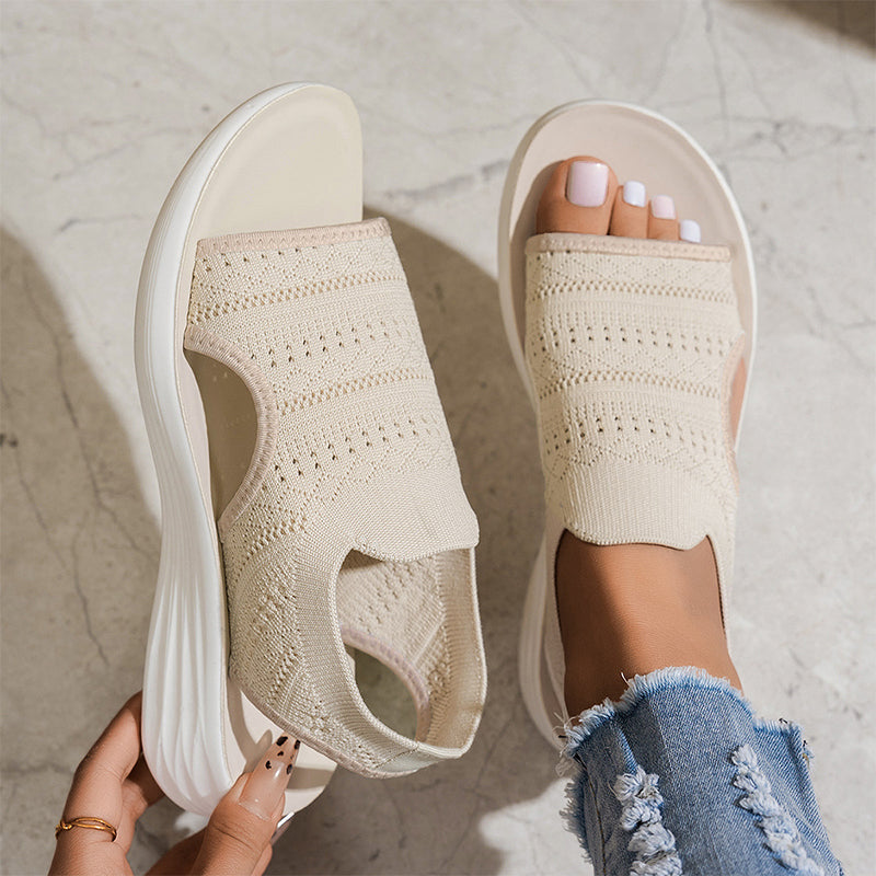 Zina | Breathable Knit Platform Sandals