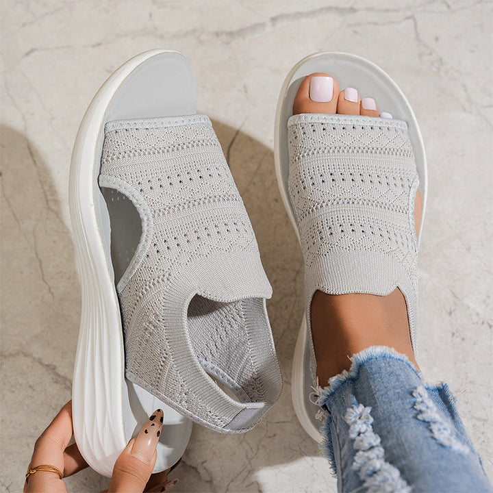 Zina | Breathable Knit Platform Sandals