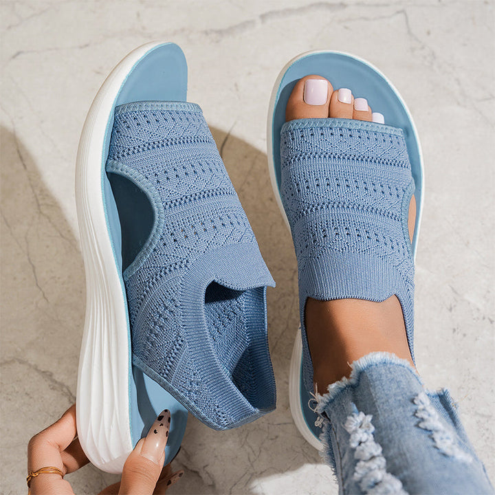 Zina | Breathable Knit Platform Sandals