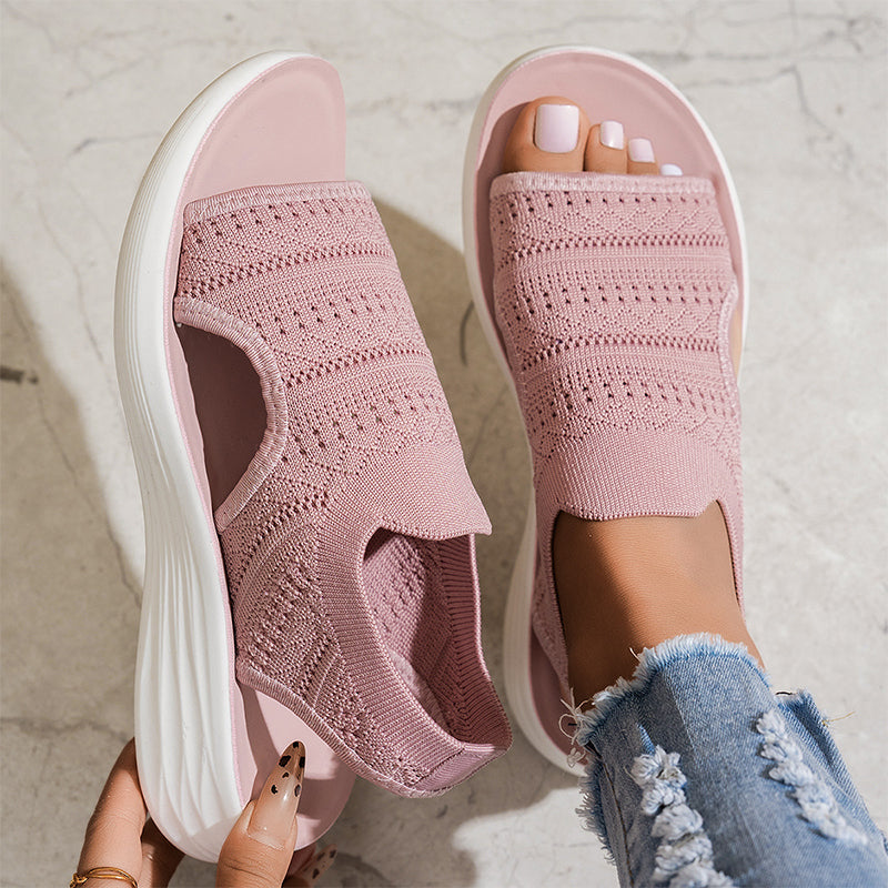 Zina | Breathable Knit Platform Sandals