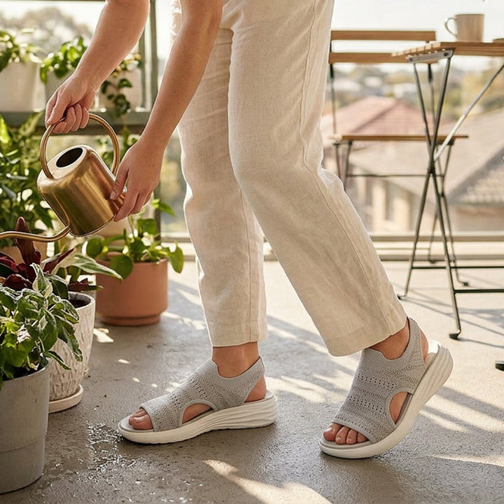 Zina | Breathable Knit Platform Sandals